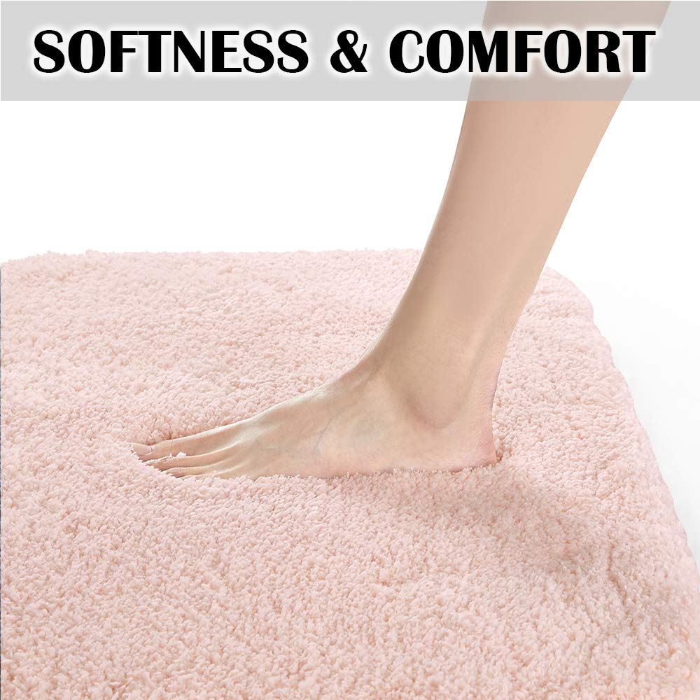 Bathroom Rug Non Slip Bath Mat for Bathroom  Water Absorbent Soft Microfiber Shaggy Bathroom Mat Machine Washable Bath Rug for Bathroom Thick Plush Rugs for Shower