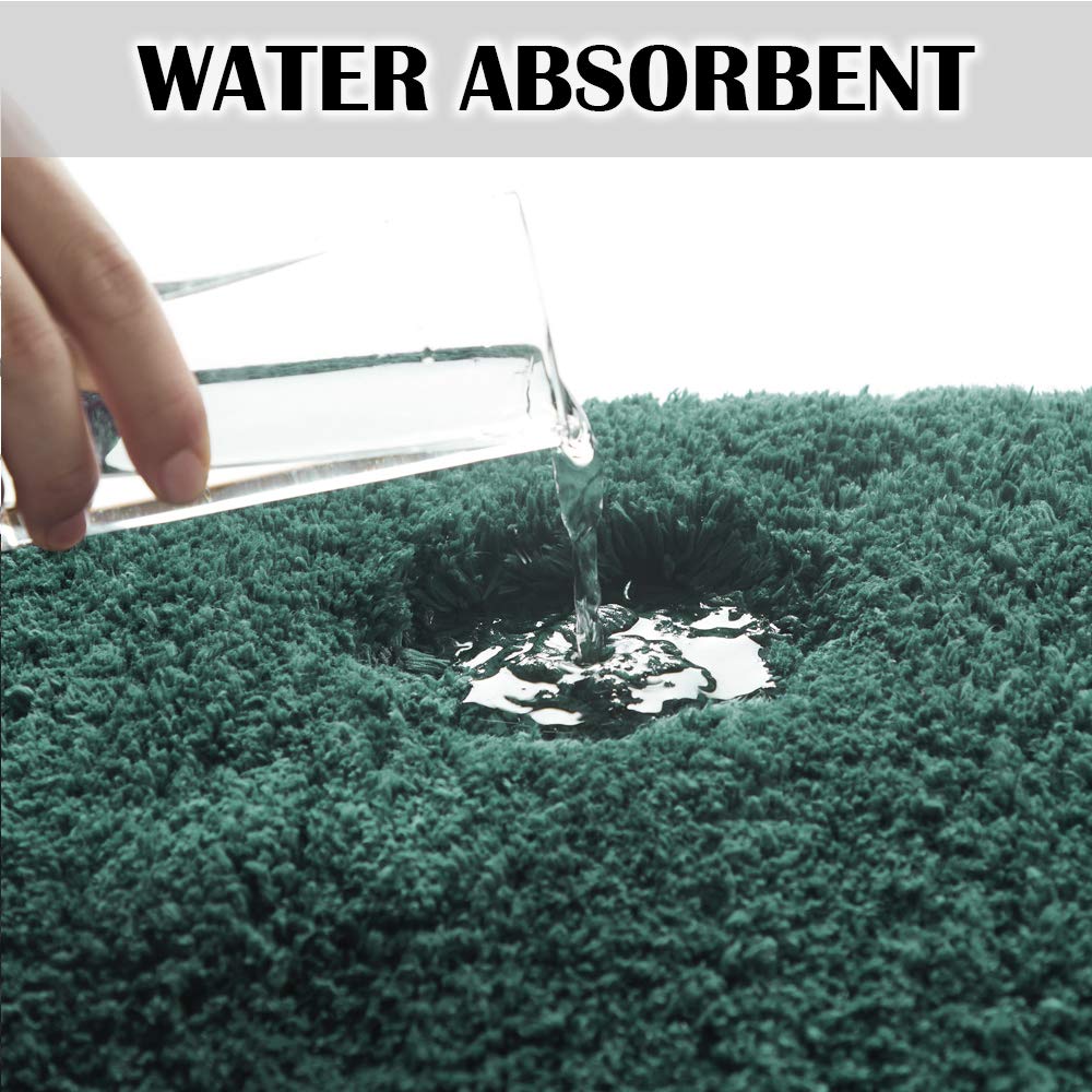 Bathroom Rug Non Slip Bath Mat for Bathroom  Water Absorbent Soft Microfiber Shaggy Bathroom Mat Machine Washable Bath Rug for Bathroom Thick Plush Rugs for Shower