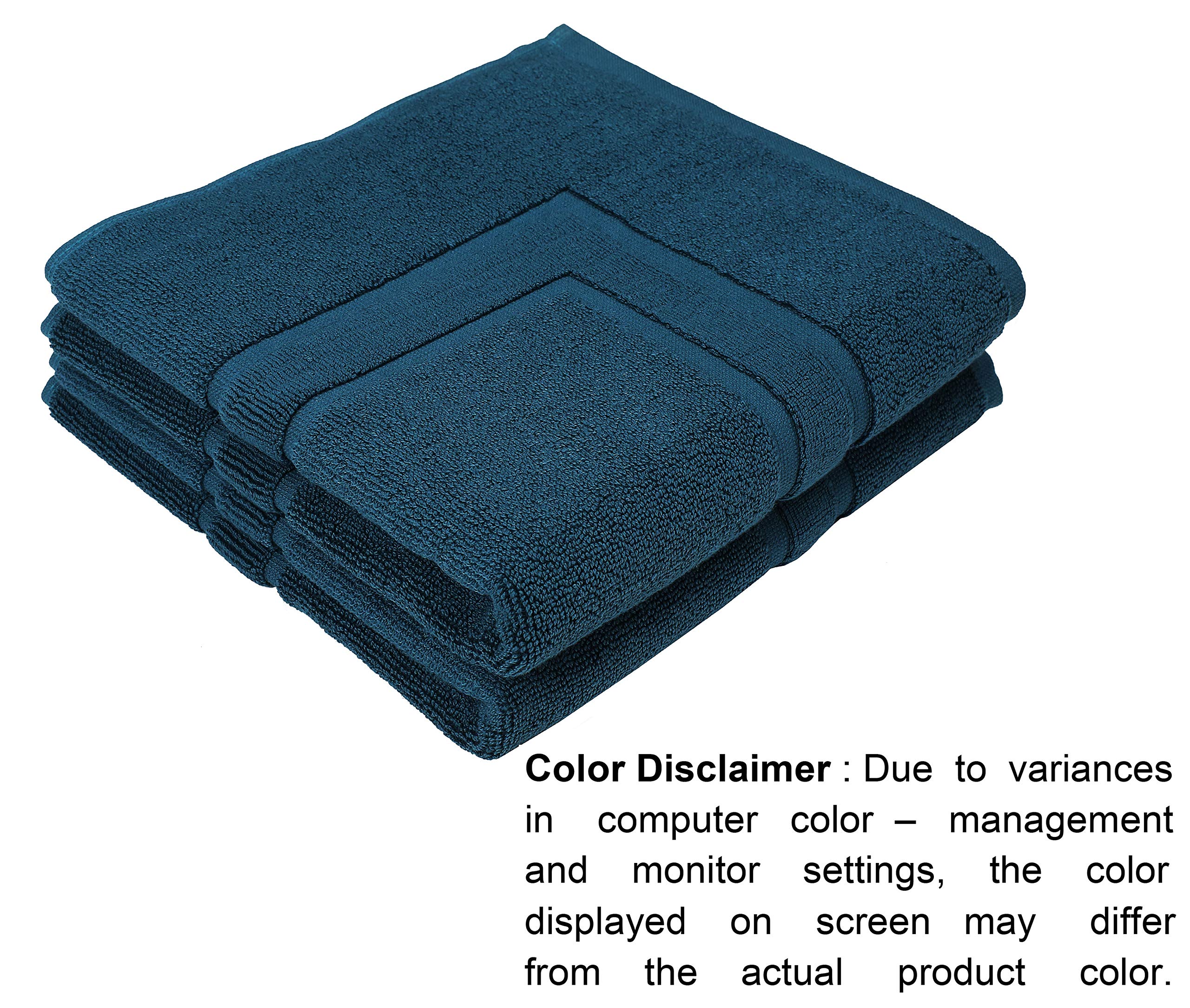 Premium Cotton 20x32 inch 2-Pack Bath Mats - 100% Ringspun Cotton - Luxury Hotel & Spa Quality - 800 GSM - Durable Soft Highly Absorbent - Machine Washable