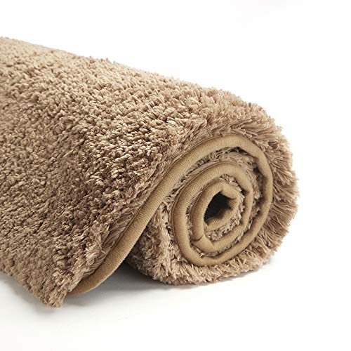 Bathroom Rug Non Slip Bath Mat for Bathroom  Water Absorbent Soft Microfiber Shaggy Bathroom Mat Machine Washable Bath Rug for Bathroom Thick Plush Rugs for Shower