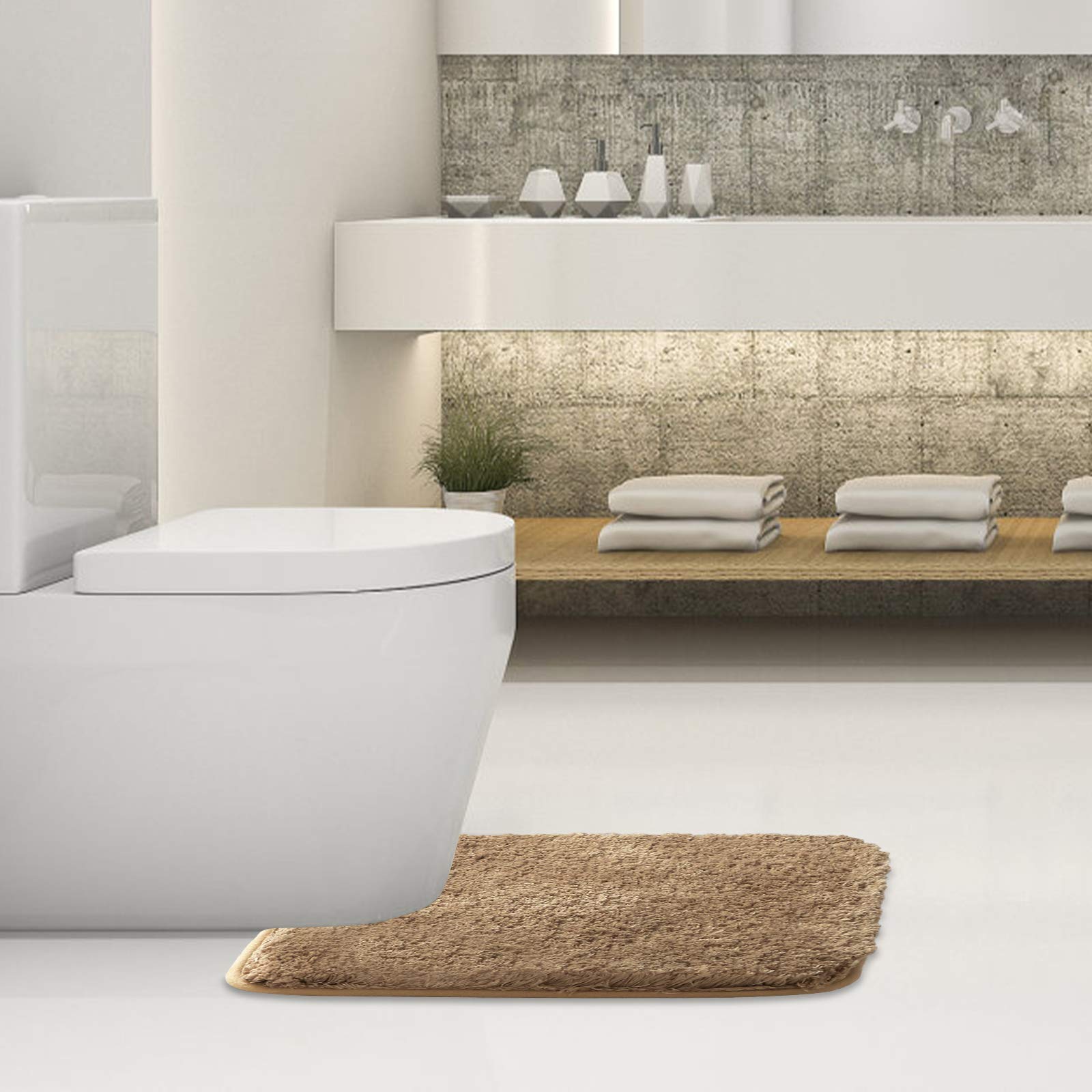 Bathroom Rug Non Slip Bath Mat for Bathroom  Water Absorbent Soft Microfiber Shaggy Bathroom Mat Machine Washable Bath Rug for Bathroom Thick Plush Rugs for Shower