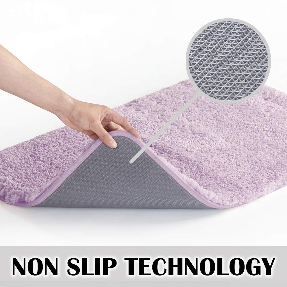 Bathroom Rug Non Slip Bath Mat for Bathroom  Water Absorbent Soft Microfiber Shaggy Bathroom Mat Machine Washable Bath Rug for Bathroom Thick Plush Rugs for Shower