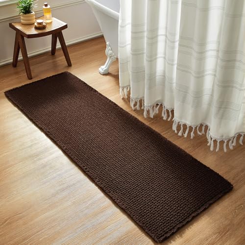 Bathroom Rugs, Super Absorbent Non Slip Bath Mat Quick Dry Bath Rugs Washable Boho Farmhouse Bathroom Rugs for Bathroom with Non Slip Rug Pad