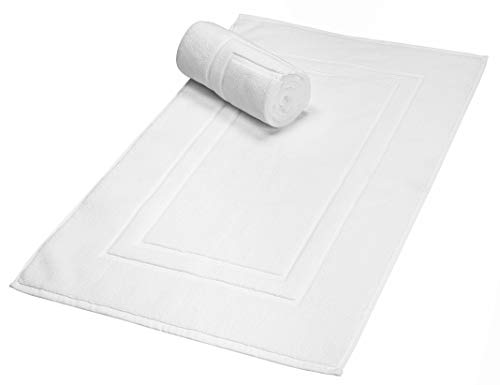 Premium Cotton 20x32 inch 2-Pack Bath Mats - 100% Ringspun Cotton - Luxury Hotel & Spa Quality - 800 GSM - Durable Soft Highly Absorbent - Machine Washable