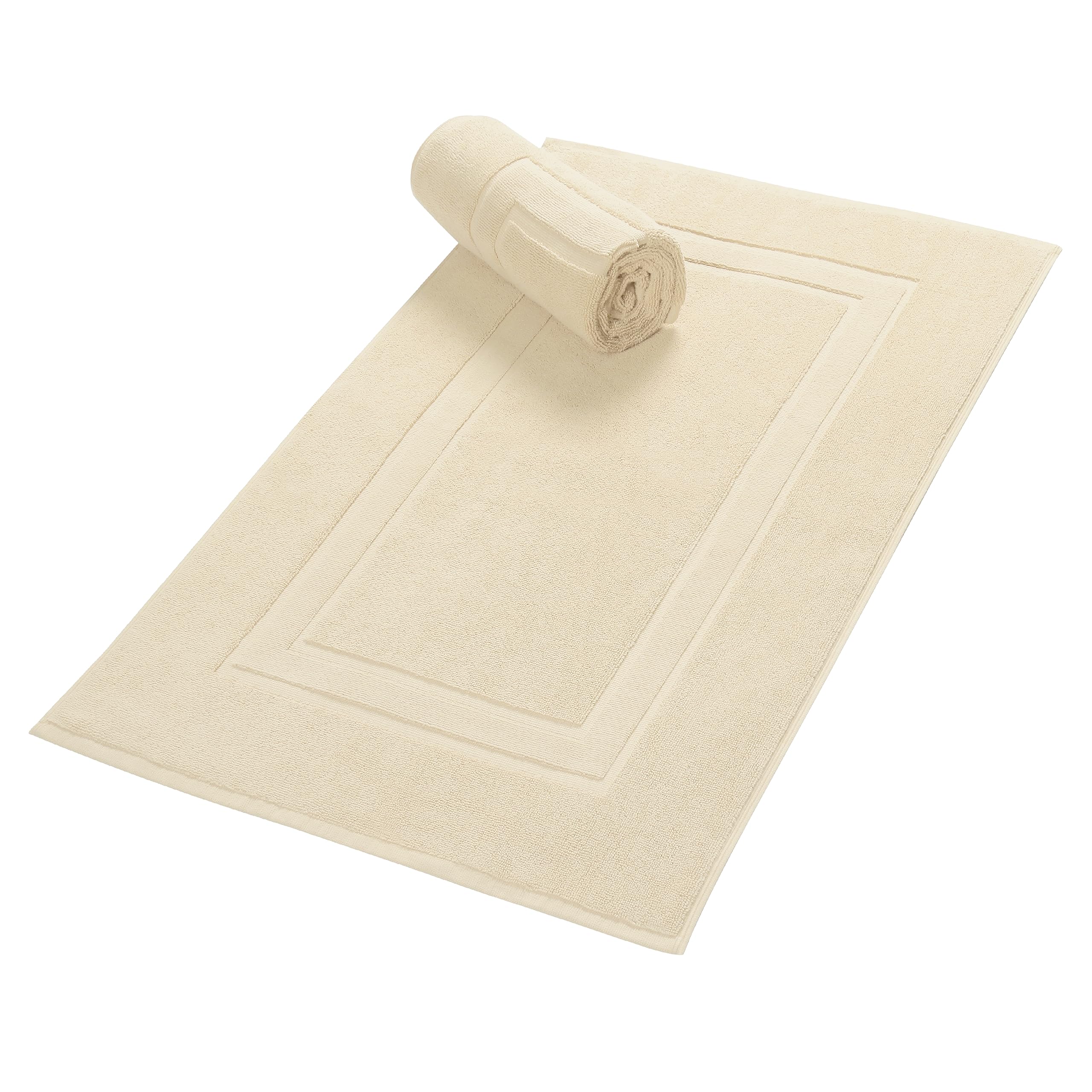 Premium Cotton 20x32 inch 2-Pack Bath Mats - 100% Ringspun Cotton - Luxury Hotel & Spa Quality - 800 GSM - Durable Soft Highly Absorbent - Machine Washable