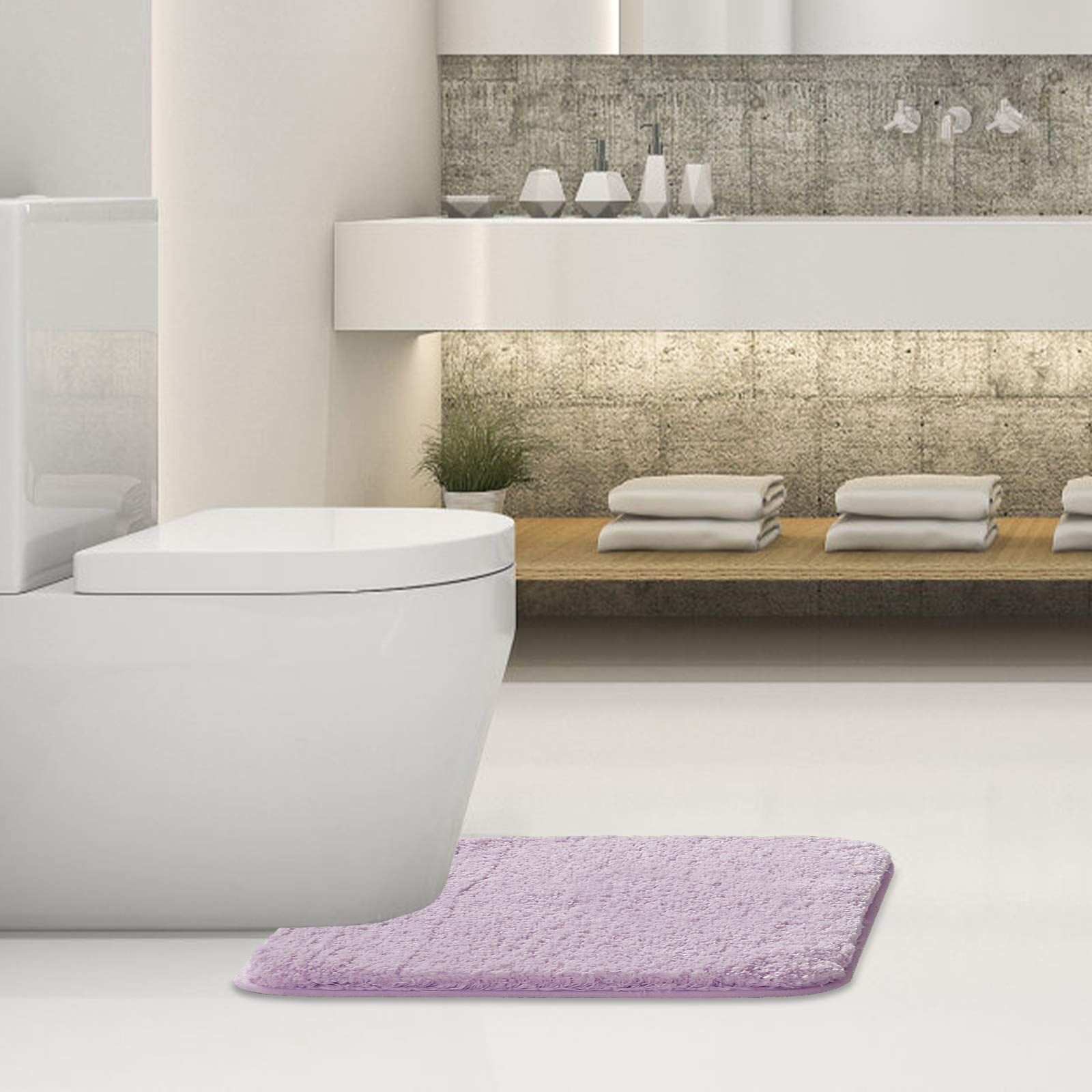 Bathroom Rug Non Slip Bath Mat for Bathroom  Water Absorbent Soft Microfiber Shaggy Bathroom Mat Machine Washable Bath Rug for Bathroom Thick Plush Rugs for Shower