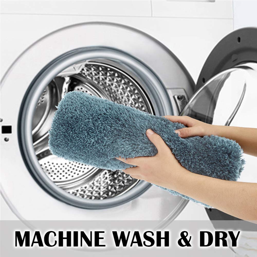 Bathroom Rug Non Slip Bath Mat for Bathroom  Water Absorbent Soft Microfiber Shaggy Bathroom Mat Machine Washable Bath Rug for Bathroom Thick Plush Rugs for Shower