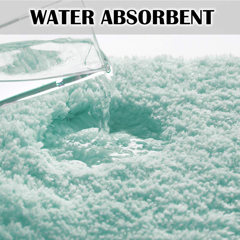 Bathroom Rug Non Slip Bath Mat for Bathroom  Water Absorbent Soft Microfiber Shaggy Bathroom Mat Machine Washable Bath Rug for Bathroom Thick Plush Rugs for Shower