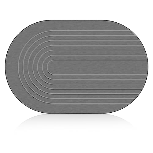 Stone Bath Mat Diatomaceous Earth Shower Mat Non Slip Quick Dry Bath Stone Mat Super Absorbent Bathroom Floor Mat for Bathroom Kitchen Counter (Off White)