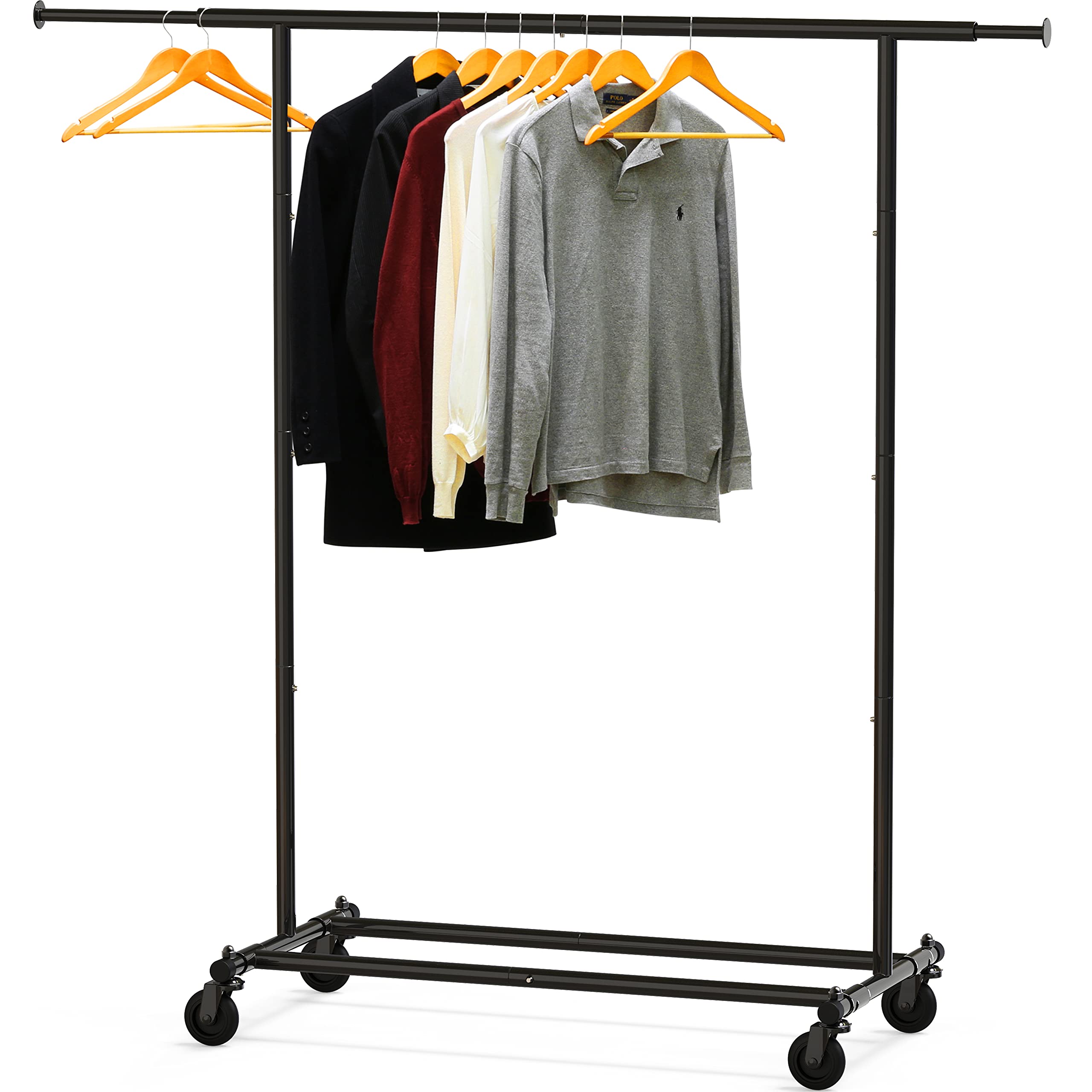 改Simple Houseware Heavy Duty Clothing Garment Rack, Chrome