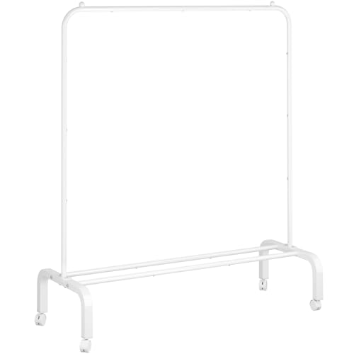 Clothes Rack Metal Clothing Rack with Bottom Shelf Garment Rack for Hanging Clothes Shirts Jeans and Coats