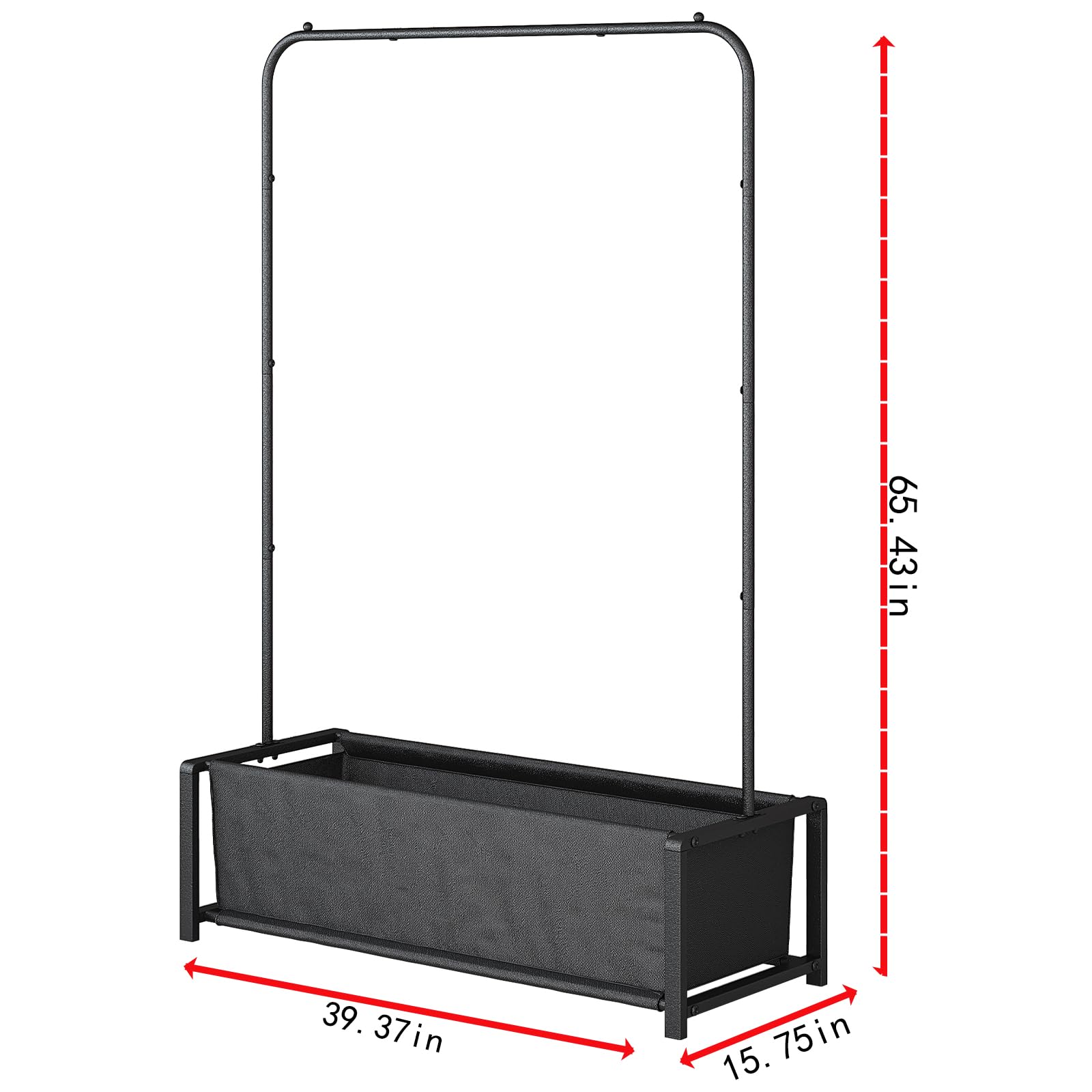 Garment Rack for Hanging Clothes Rack Heavy Duty Portable with Bottom Metal Shelf Drying Coats Shirt