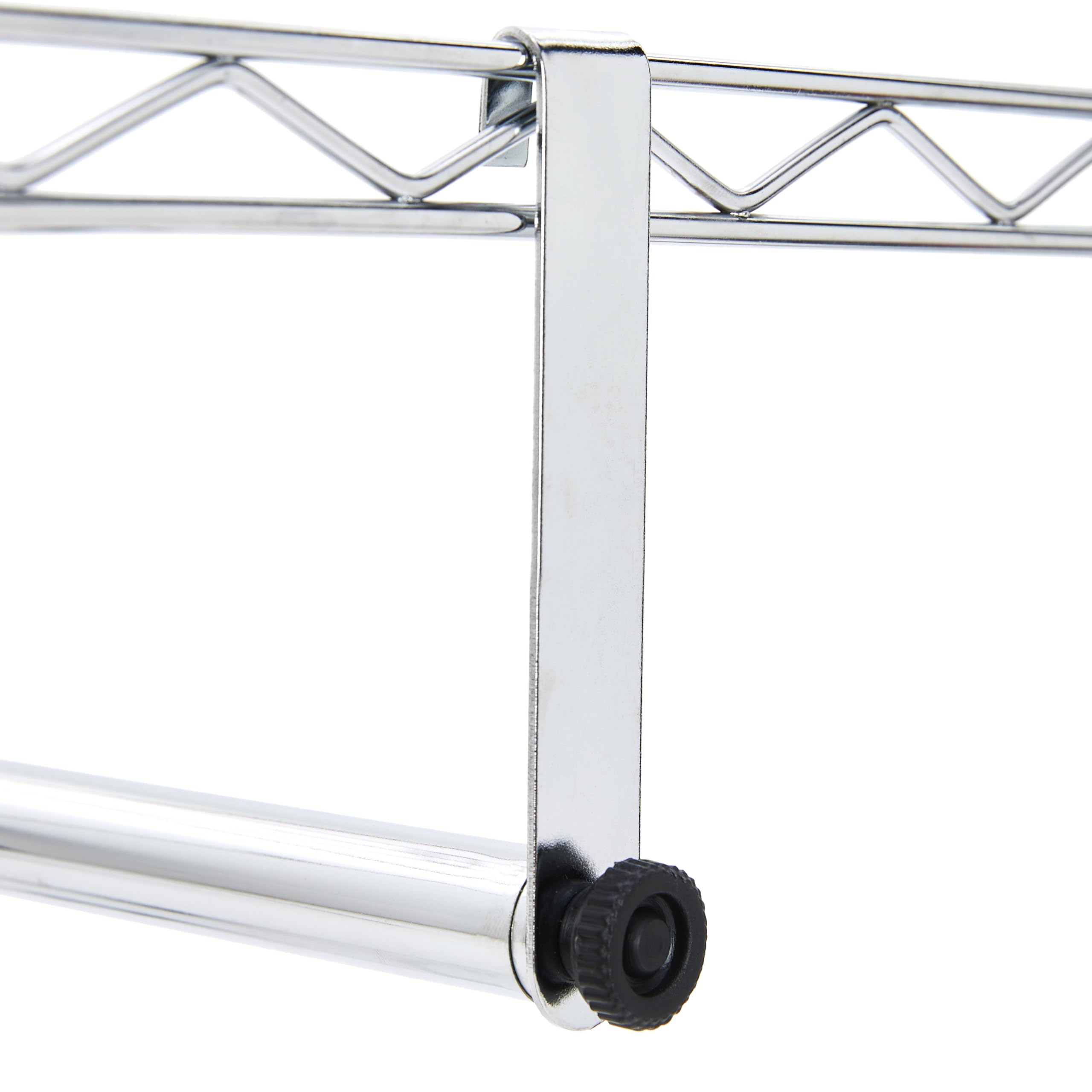 改Amazon Basics Adjustable Clothes Rack for Handing, Double Hanging Rod Garment Rolling Closet Clothing Organizer, Chrome, 36'' x 14'' x 72''