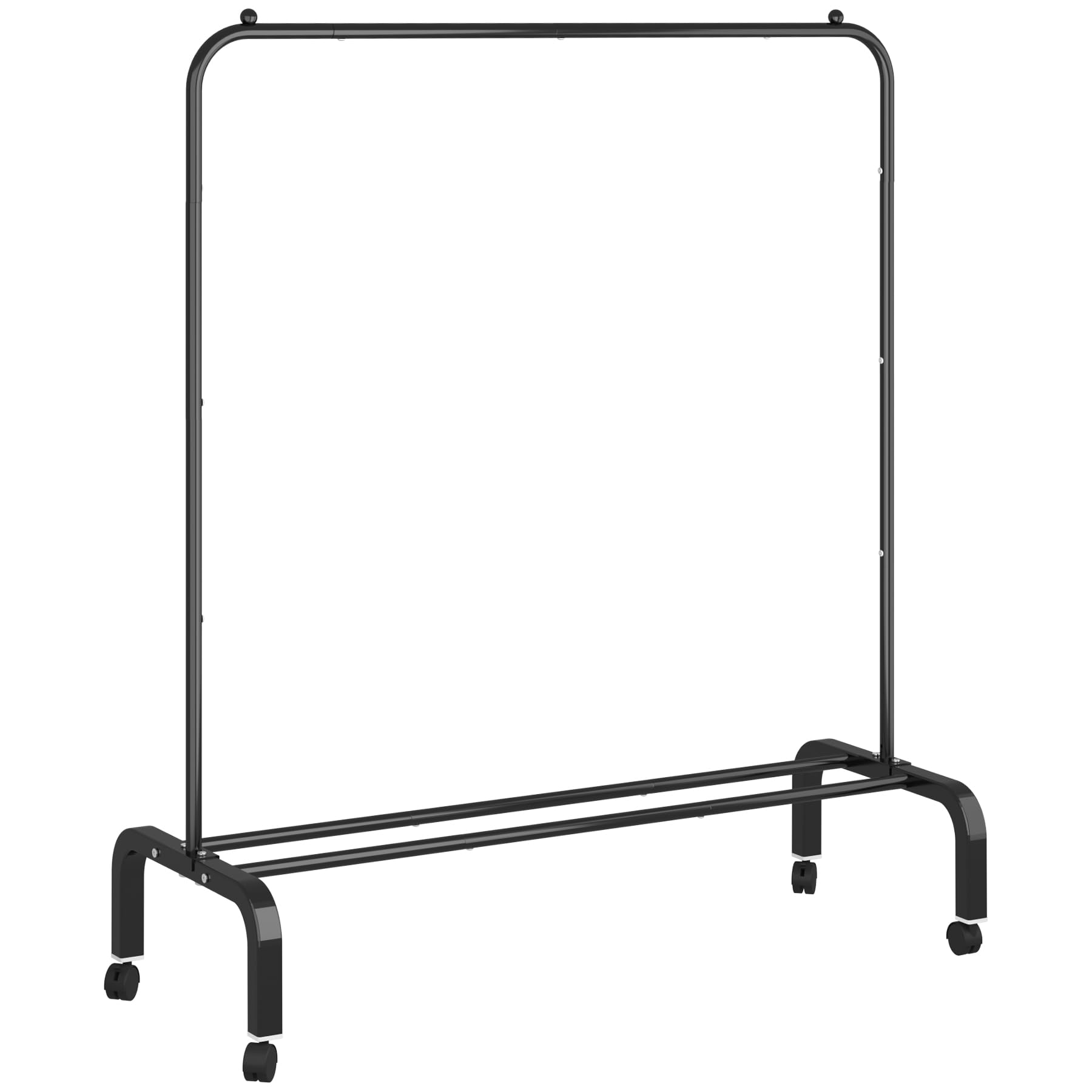 改Clothes Rack Metal Clothing Rack with Bottom Shelf Garment Rack for Hanging Clothes Shirts Jeans and Coats Black