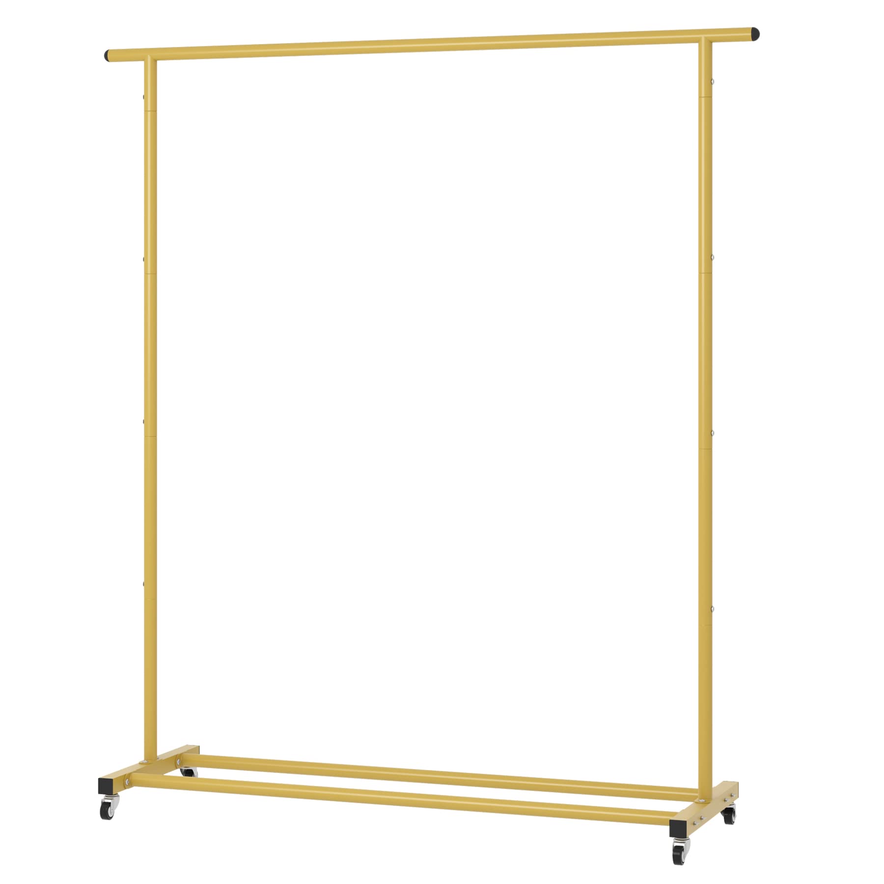 改Buzowruil Clothing Rack Clothes Rack Standard Rod Simple Rolling Metal Garment Rack Organizer Freestanding Hanger with Wheels,White