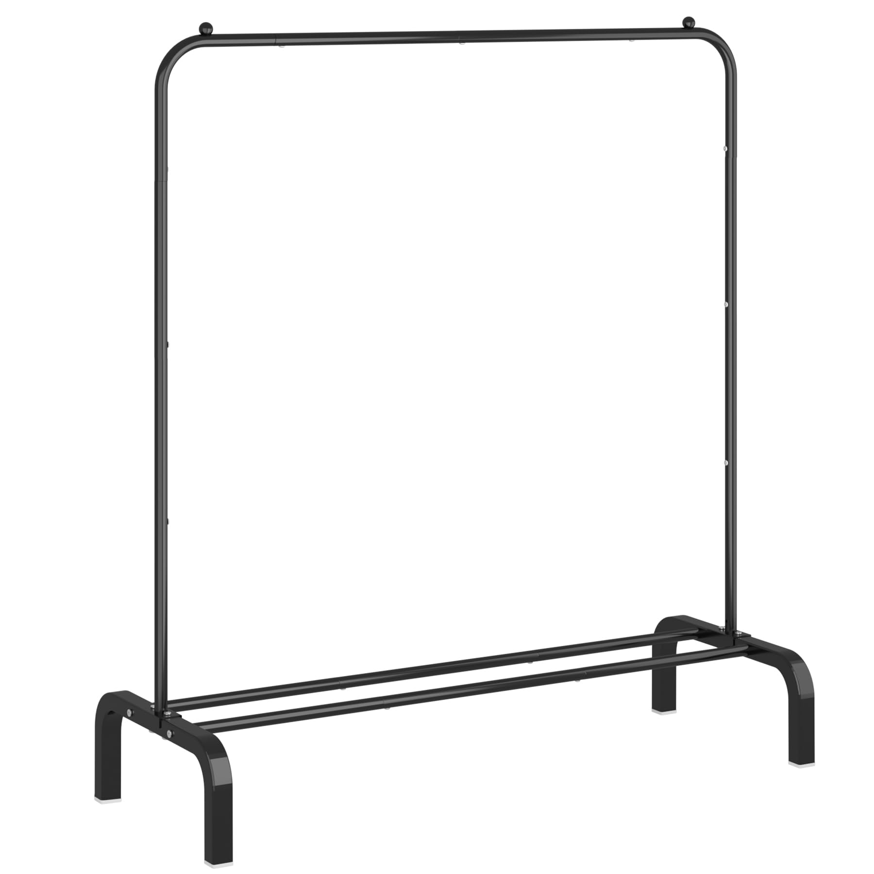 改Clothes Rack Metal Clothing Rack with Bottom Shelf Garment Rack for Hanging Clothes Shirts Jeans and Coats Black