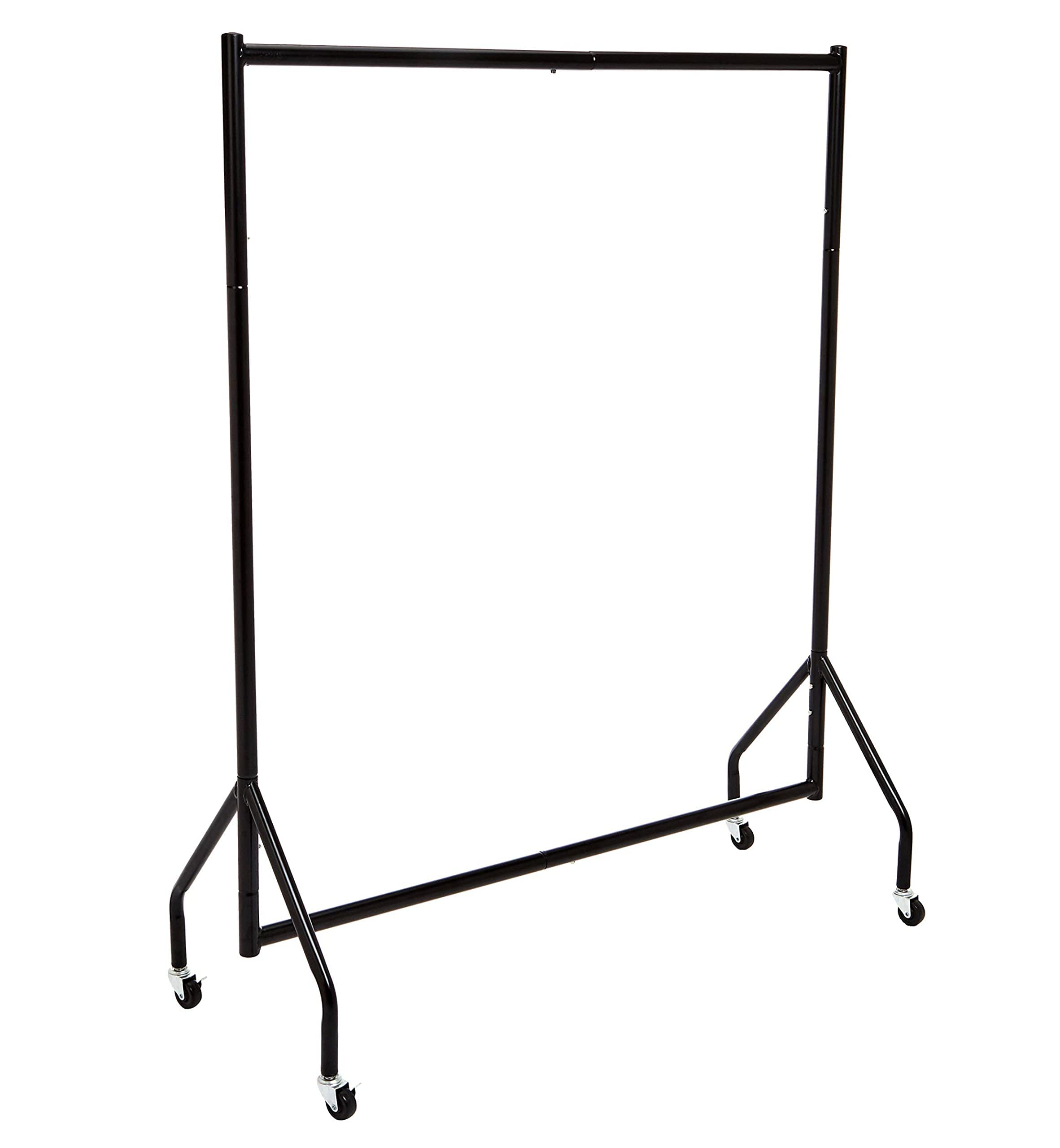 改Amazon Basics Heavy Duty Rolling Garment Rack, Hanging Clothes Organizer Rail for Display and Storage, 1.82 x 1.52 m, Black
