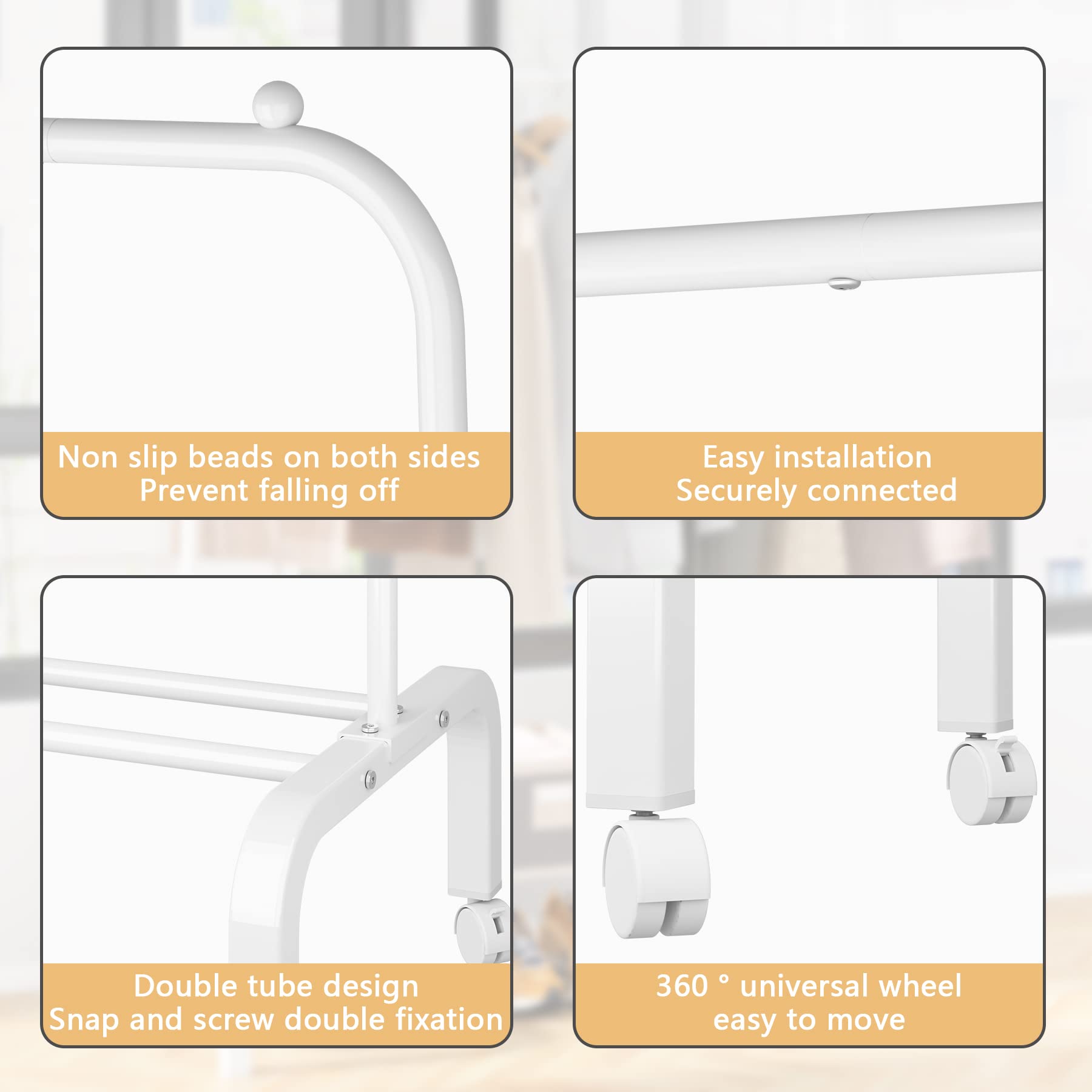 Clothes Rack Metal Clothing Rack with Bottom Shelf Garment Rack for Hanging Clothes Shirts Jeans and Coats