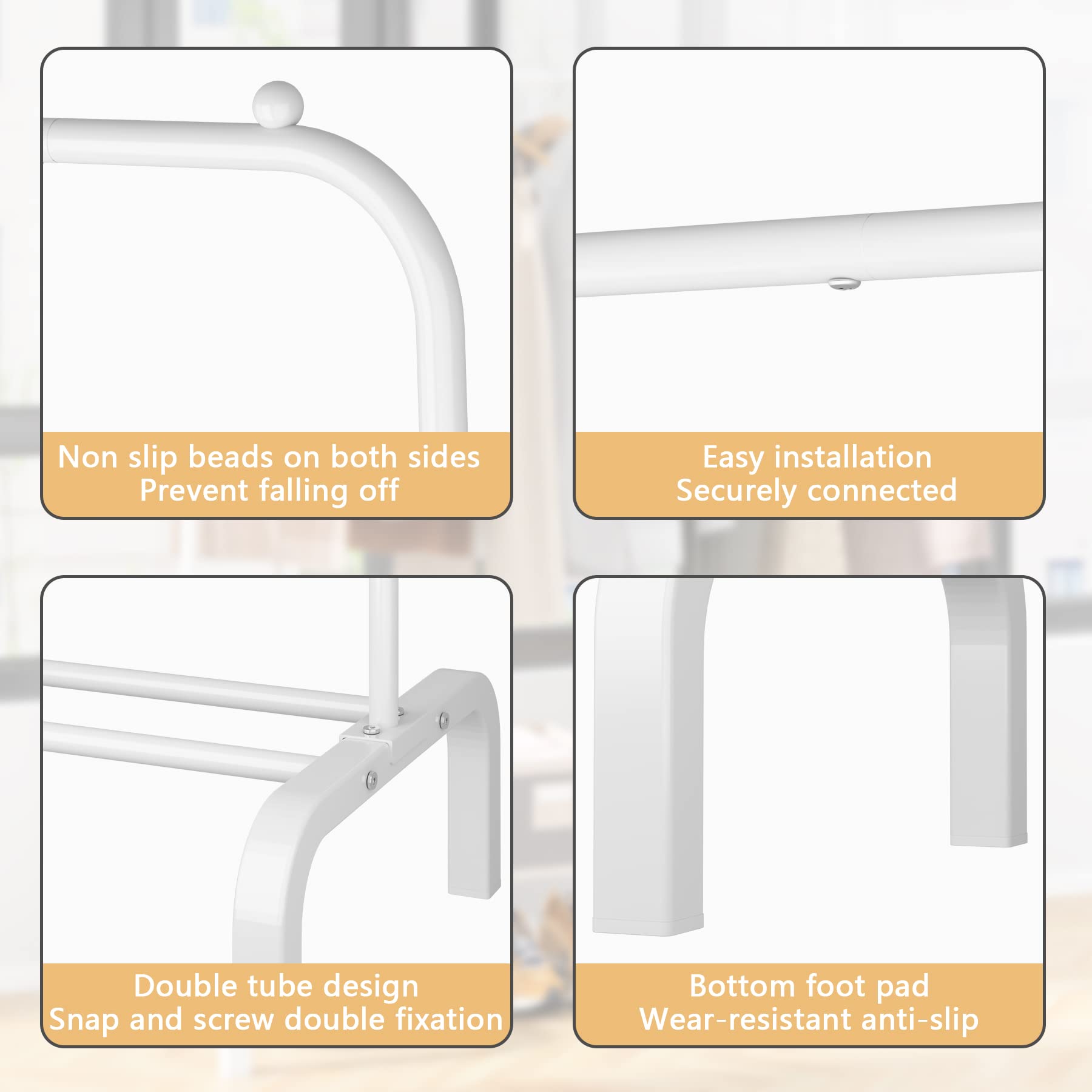 Clothes Rack Metal Clothing Rack with Bottom Shelf Garment Rack for Hanging Clothes Shirts Jeans and Coats