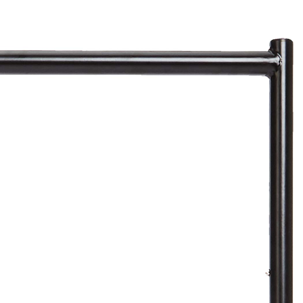 改Amazon Basics Heavy Duty Rolling Garment Rack, Hanging Clothes Organizer Rail for Display and Storage, 1.82 x 1.52 m, Black