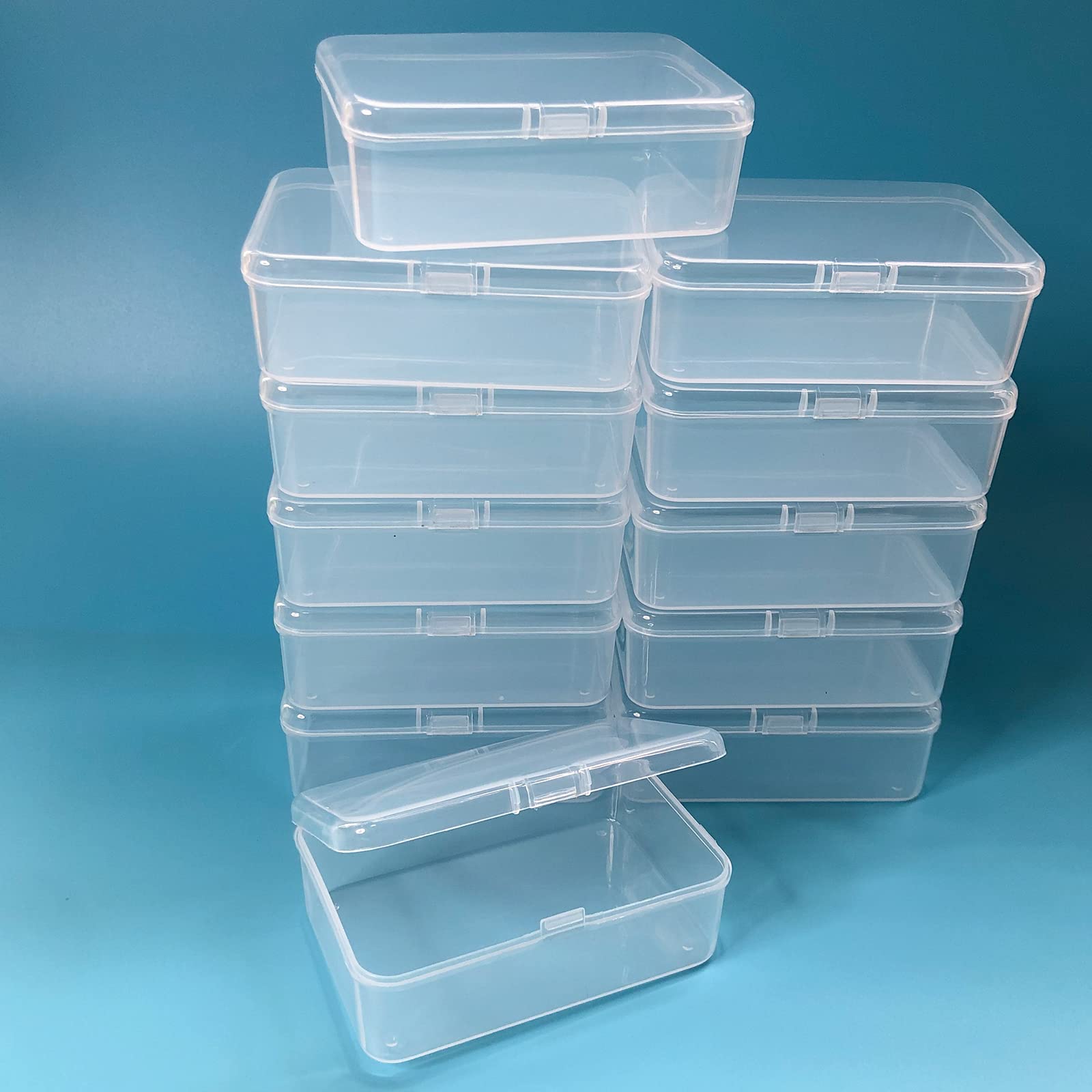 改Wotermly 30 Pcs Small Containers Assorted Sizes Small Plastic Containers with Lids Small Mini Clear Plastic Beads Storage Containers Box with Hinged Lid for Storaging Tiny Items (Mixed30P)