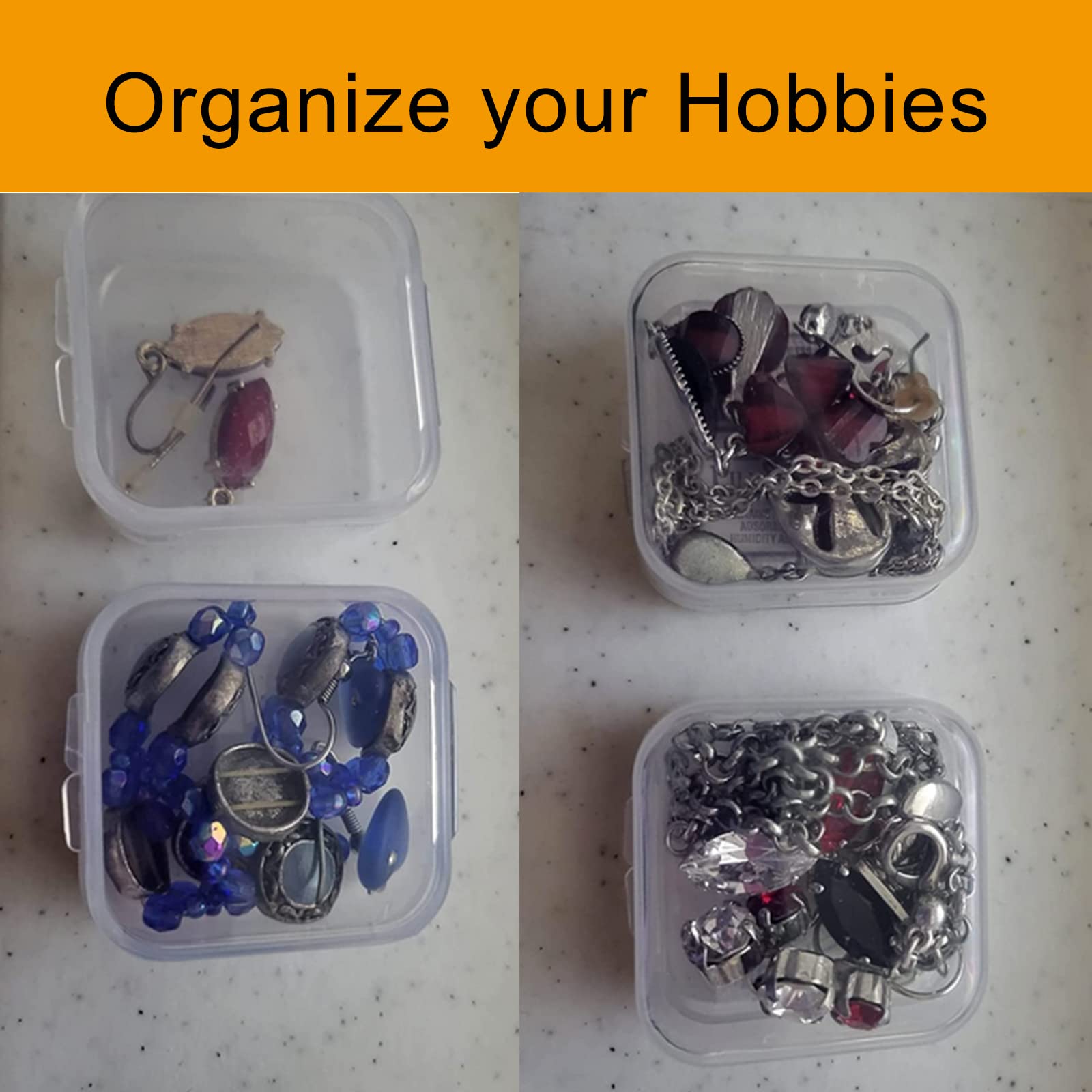 改Wotermly 30 Pcs Small Containers Assorted Sizes Small Plastic Containers with Lids Small Mini Clear Plastic Beads Storage Containers Box with Hinged Lid for Storaging Tiny Items (Mixed30P)