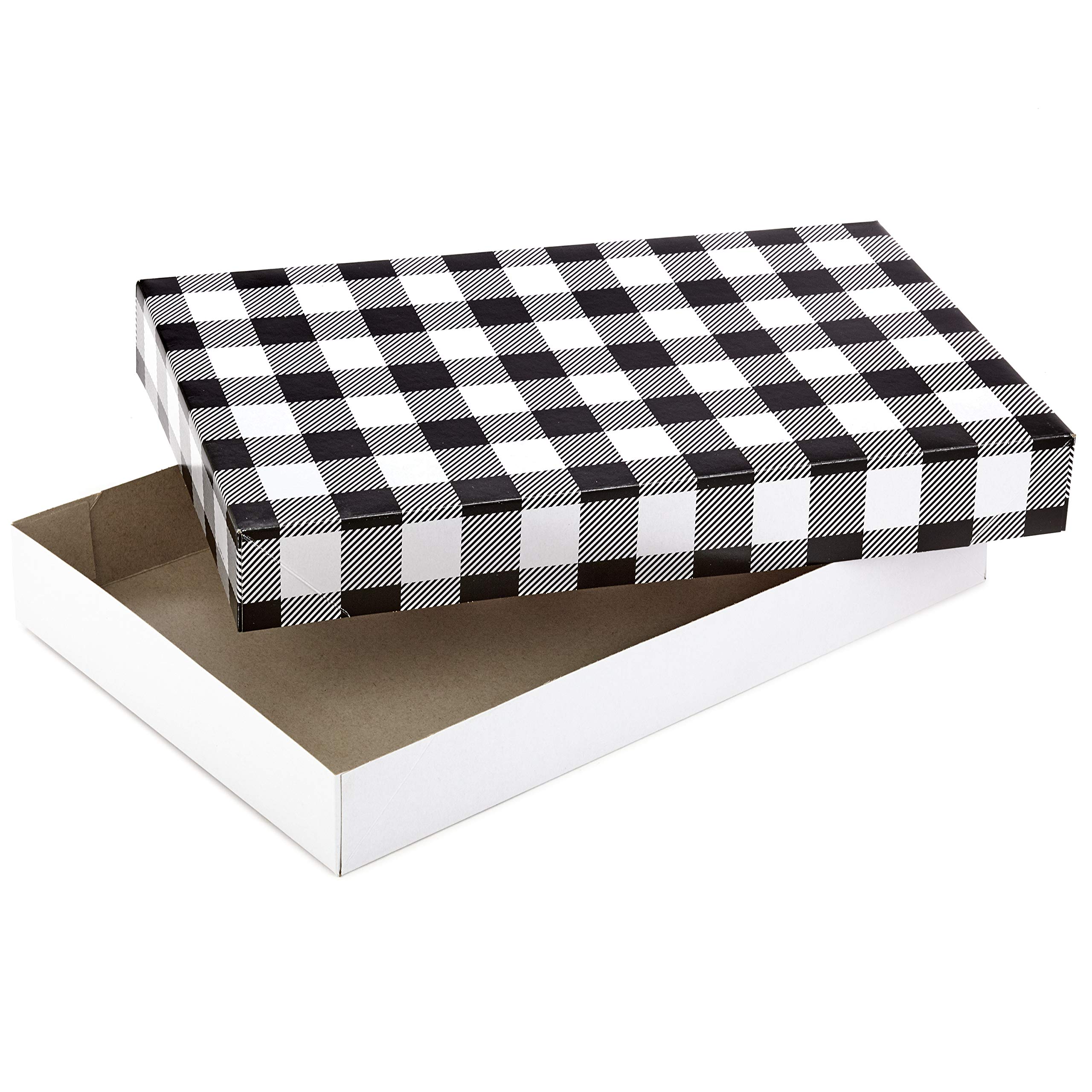 改Hallmark Medium Gift Boxes with Lids (12 Shirt Boxes, 3 Designs: Buffalo Check, Red Plaid, Green Tartan) for Christmas, Holiday Parties, Hostess Gifts, Father's Day