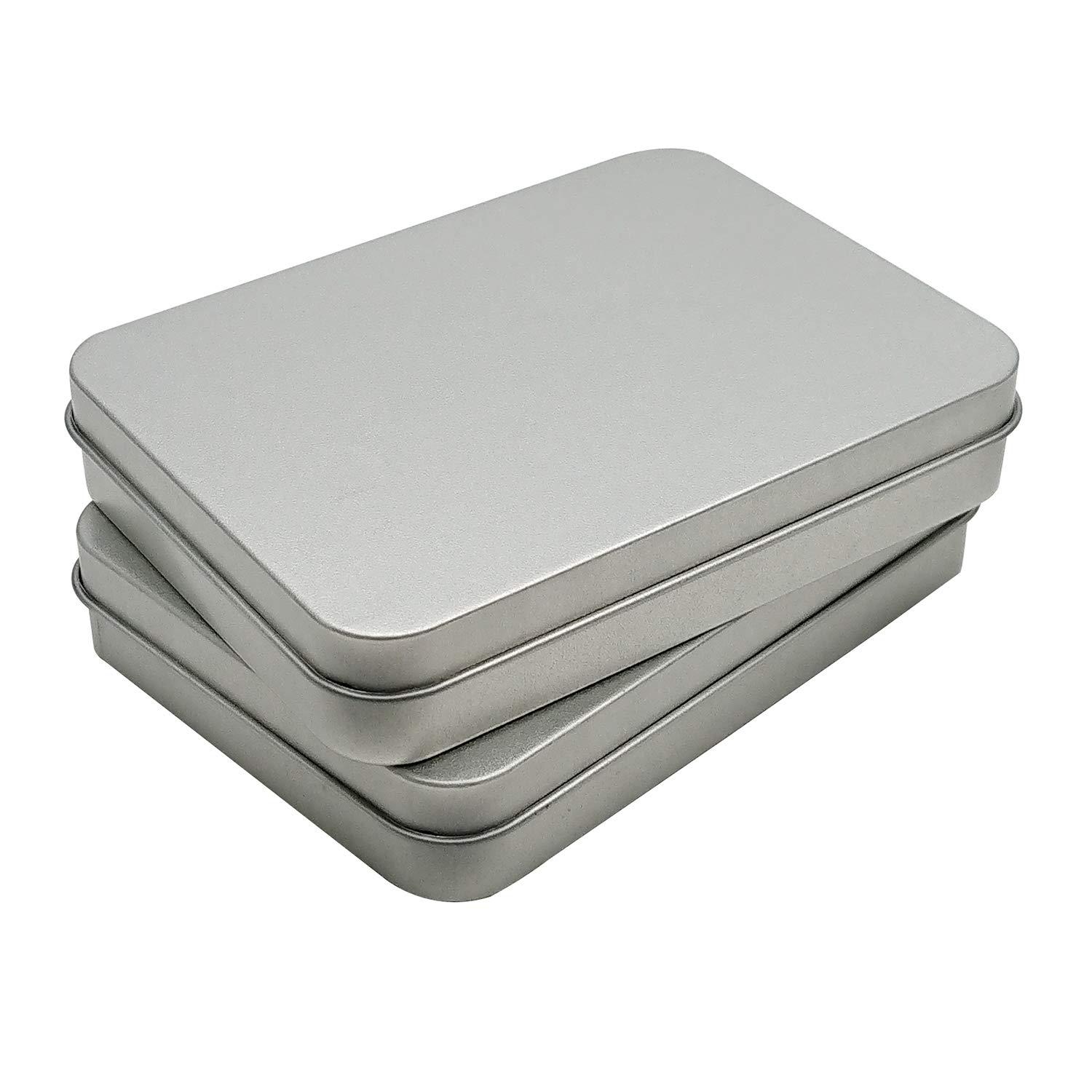 6 Pcs Metal Hinged Tin Box Container Mini Portable Small Storage Container Kit with Lid for Home Storage