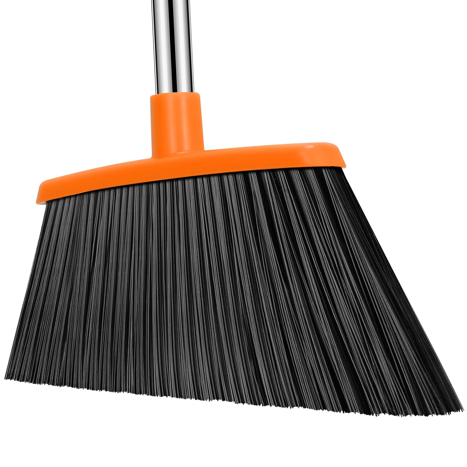 Heavy Duty Broom, 55 Inch Long Handle Outdoor Large Angle Brooms, Commercial Broom for Sweeping Indoor, for Home Garage Kitchen Office Courtyard Lobby Patio Lawn Concrete