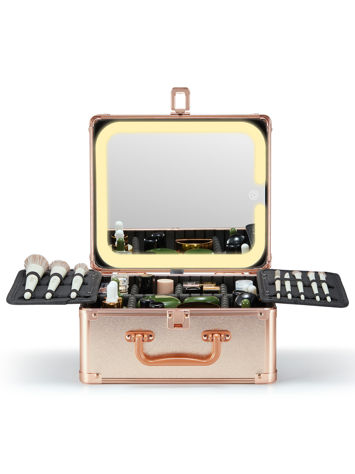 Makeup Box with A Detachable Lighted Mirror