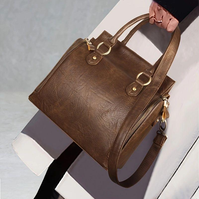 Crossbody Bags for Women, Leather Satchel Shoulder, Medium Purse Travel Handbags, Work Tote Bags for Business Travel