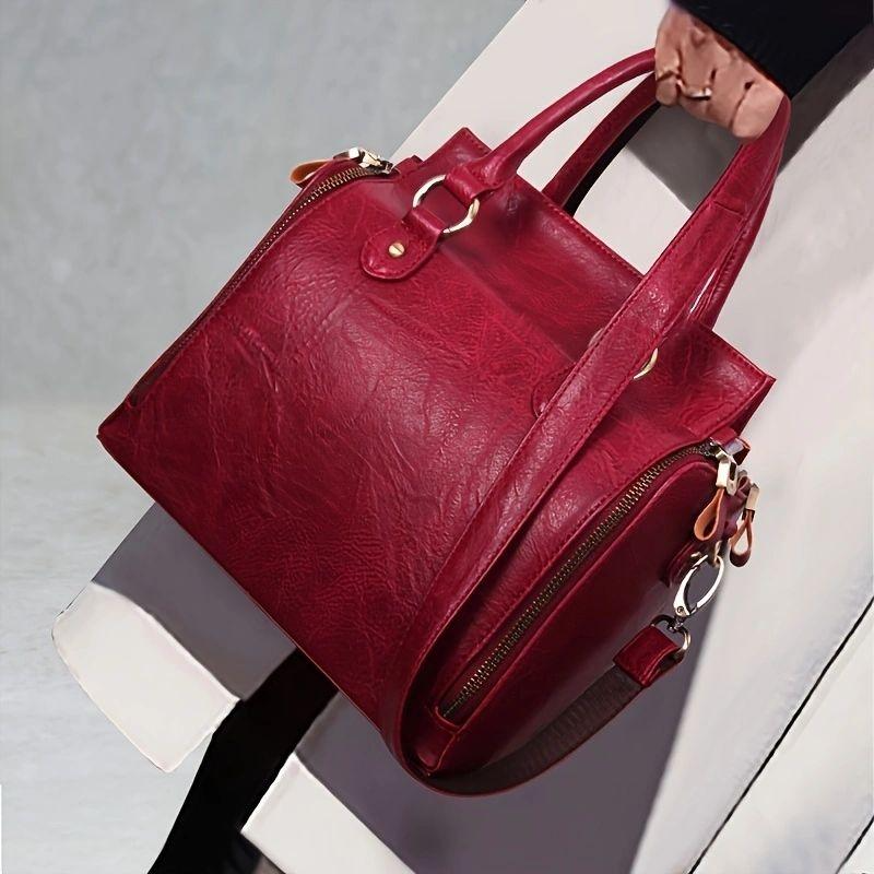 Crossbody Bags for Women, Leather Satchel Shoulder, Medium Purse Travel Handbags, Work Tote Bags for Business Travel