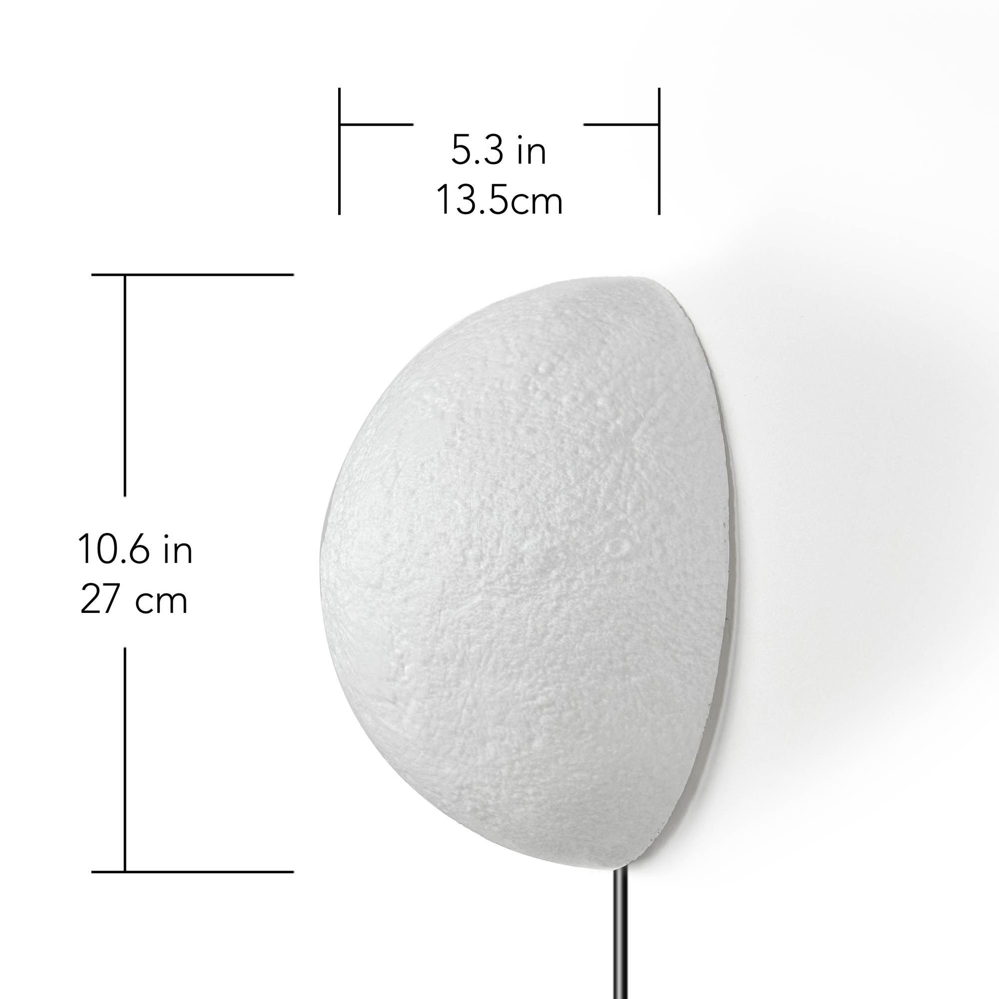 Semi-Moon Wall Lamp, Modern LED Wall Sconce for Bedroom, Living Room, Hallway, Office, Decorative Wall Light Fixture