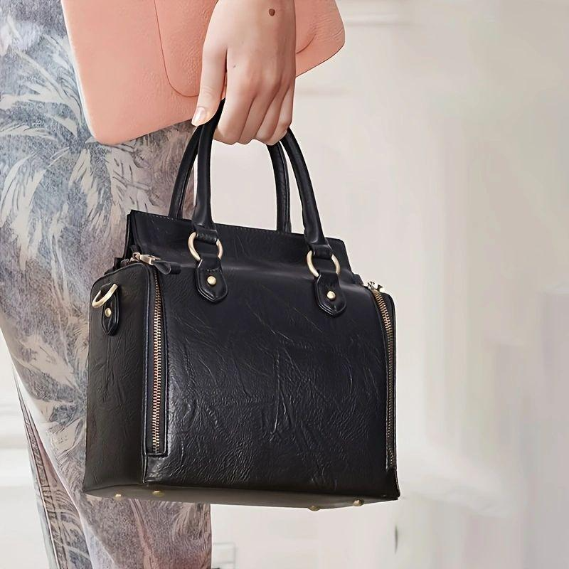 Crossbody Bags for Women, Leather Satchel Shoulder, Medium Purse Travel Handbags, Work Tote Bags for Business Travel
