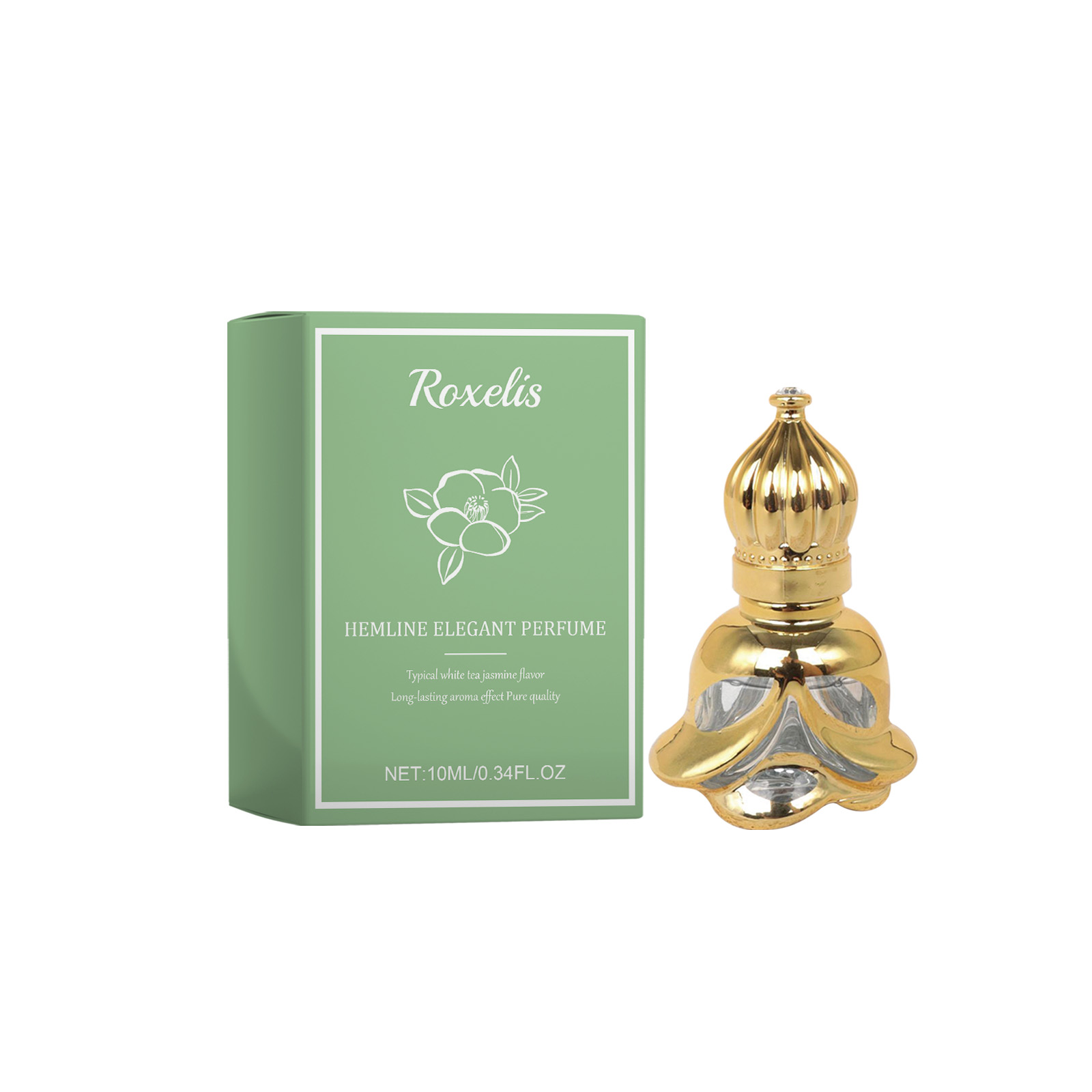 Exquisite women's perfume White tea jasmine skirt elegant perfume Dating encounter fresh fragrance lasting natural and gentle fragrance