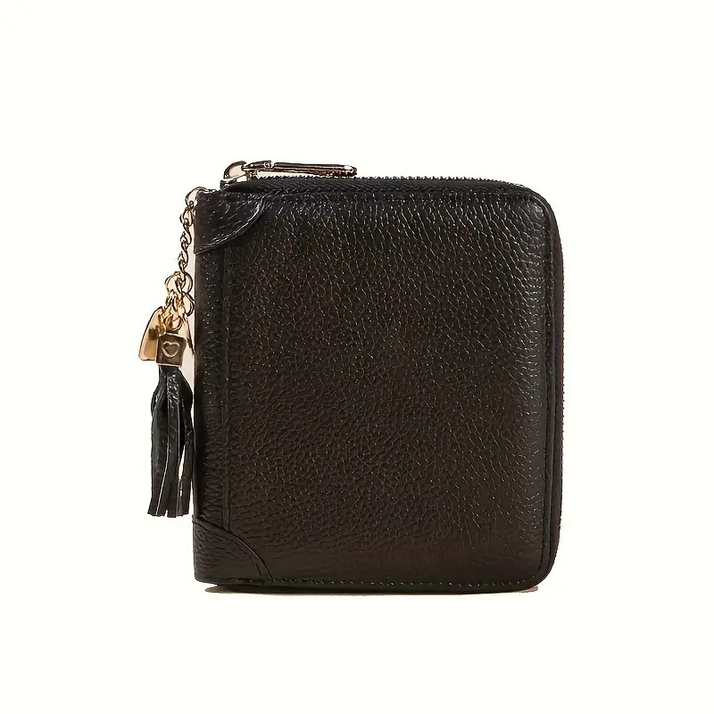 Womens Coin Purse Credit Zip Leather Card Case RFID Blocking