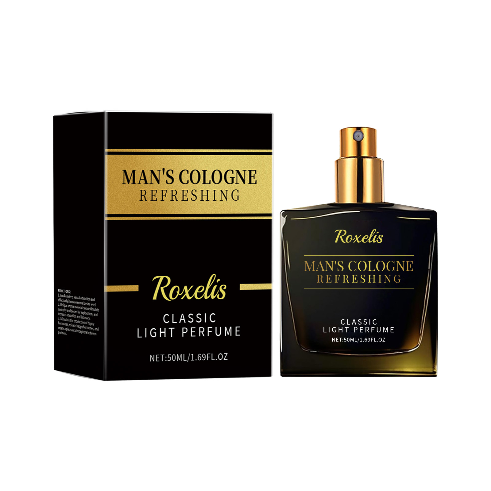 Roxelis Men's Charming Cologne Rich Cologne Fragrance Pheromones Exude Male Charm Niche Portable Cologne