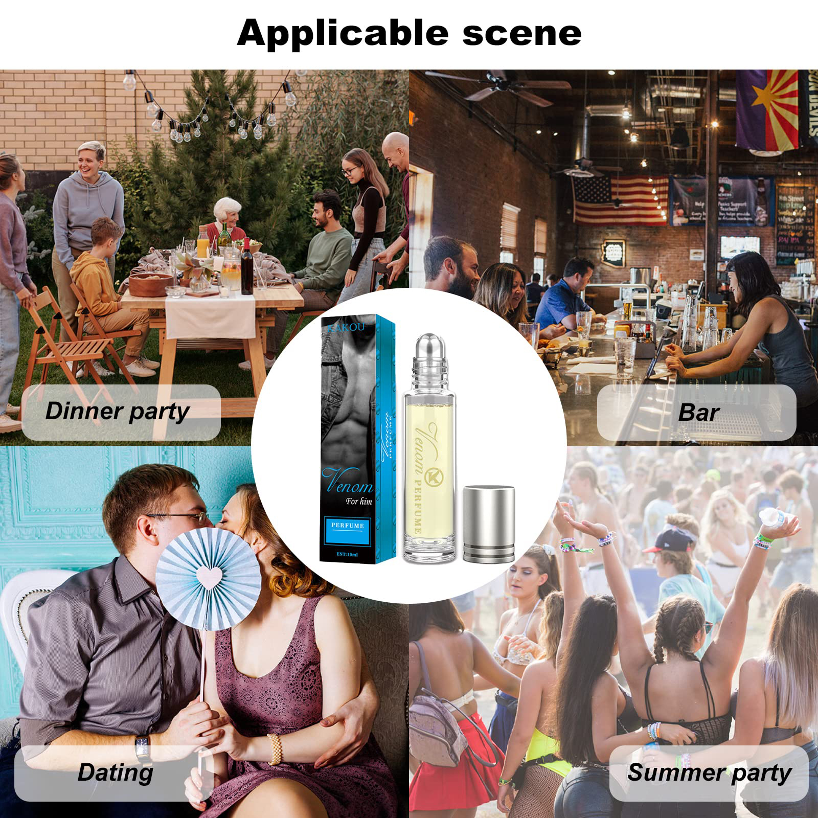 Portable Roll On Perfume, Box Rose Pheromone Perfume, Pheromone Based Body Scent, Pheromone Essential Oil for Man