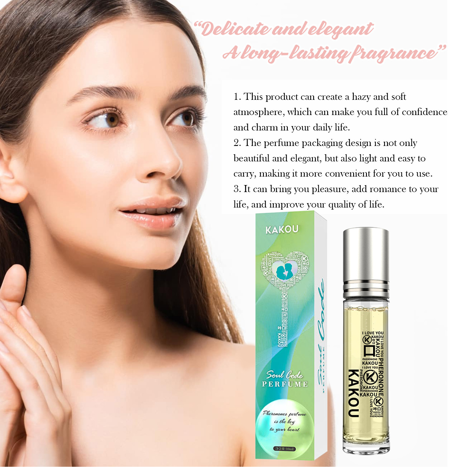 Men's Eau de Toilette, 10ml Concentrated Long Lasting Roll-On, Unique and Personalised Scent Experience, Increase Intimacy Perfume For Men Women Infused Essential Oil Cologne Perfume