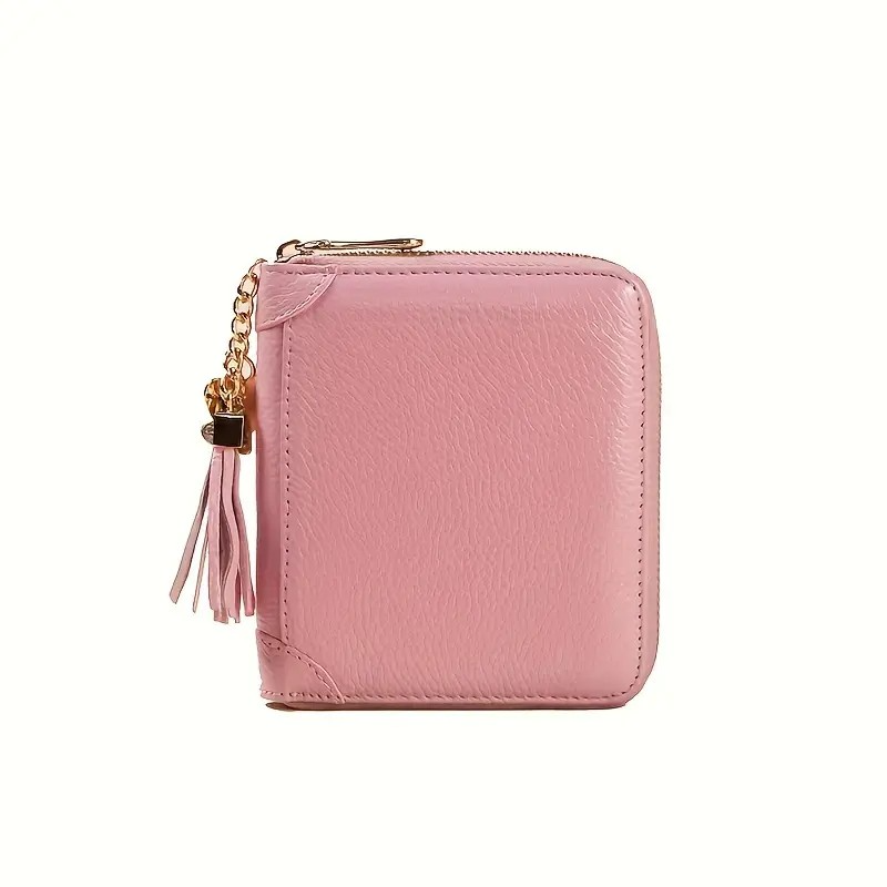 Womens Coin Purse Credit Zip Leather Card Case RFID Blocking