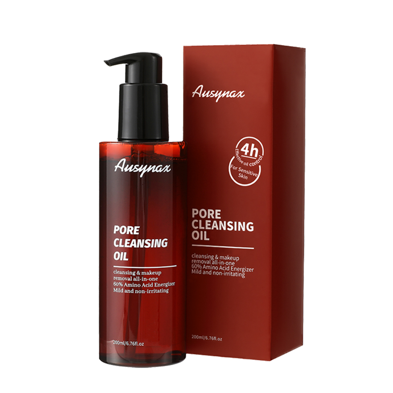 Ausynax Pore Cleansing Oil Gentle, Double cleansing two-in-one.BlackheadCleanser and Makeup Remover for Sensitive Skin,Melts Makeup, Sunscreen and Environmental Pollutants,6.76 fl.oz. Smooth Exfoliate Plant Cosmetic