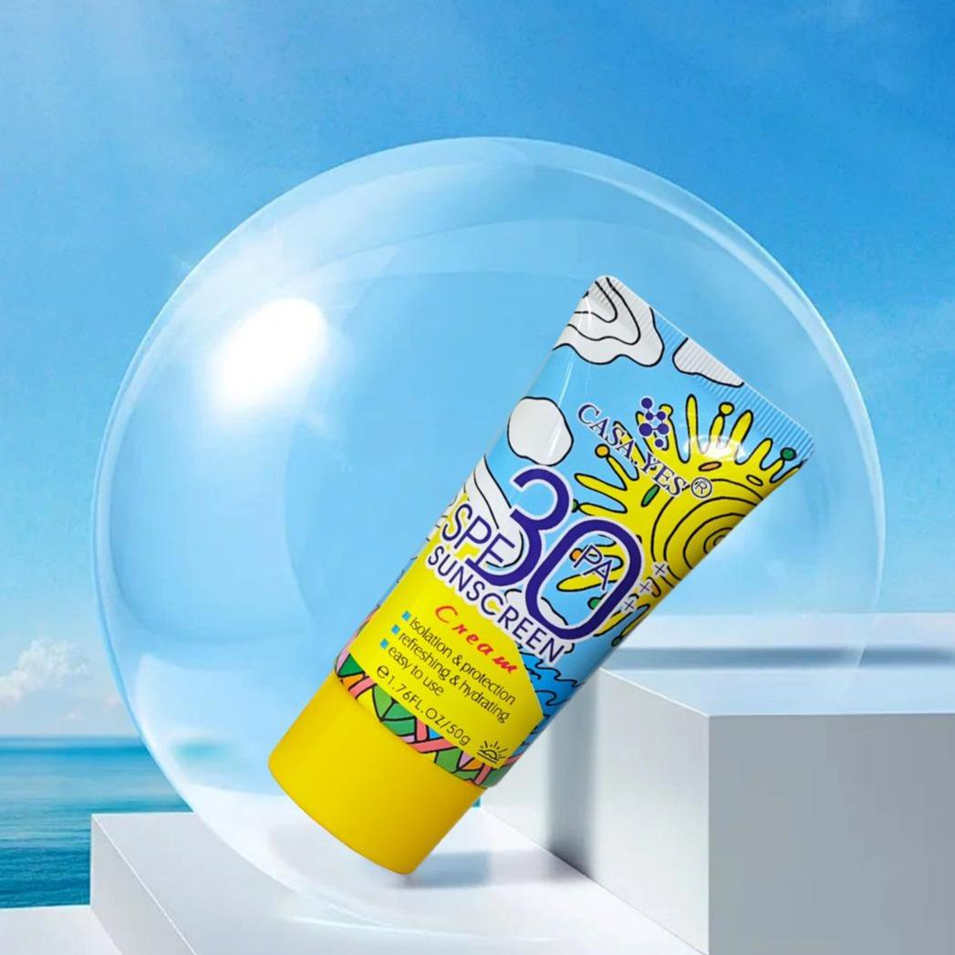 CASA.YES Sunscreen SPF 30+++, Lightweight, Non-Greasy, Water-Resistant, UVA/UVB Protection For Face & Body Sun Protection, Sunscreen