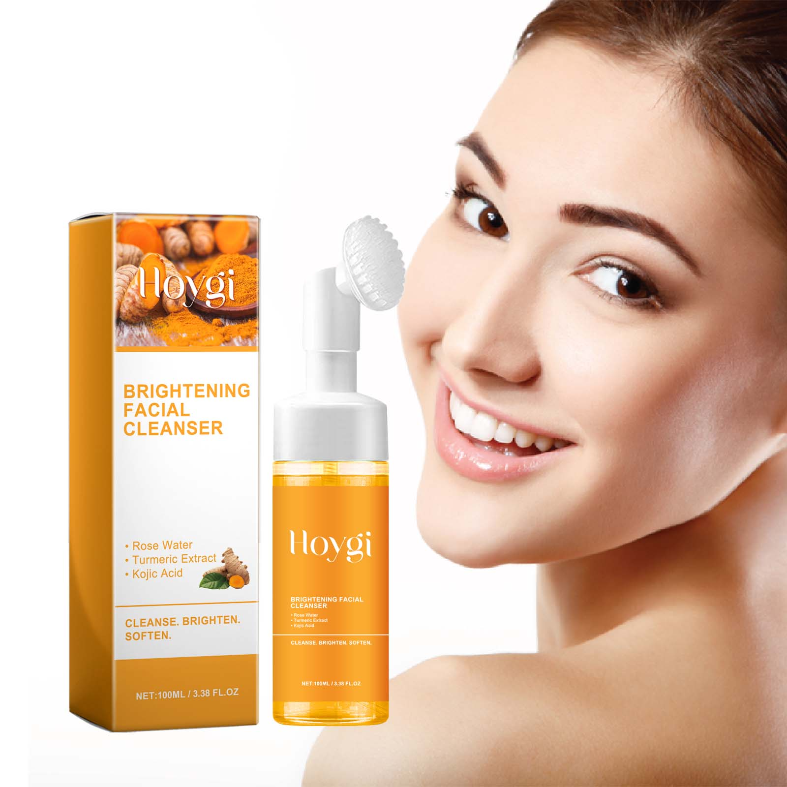 Turmeric Facial Cleanser: Deeply cleanses the facial skin, fades acne marks and pimple marks, moisturizes the skin, brightens the complexion, and rejuvenates the skin.