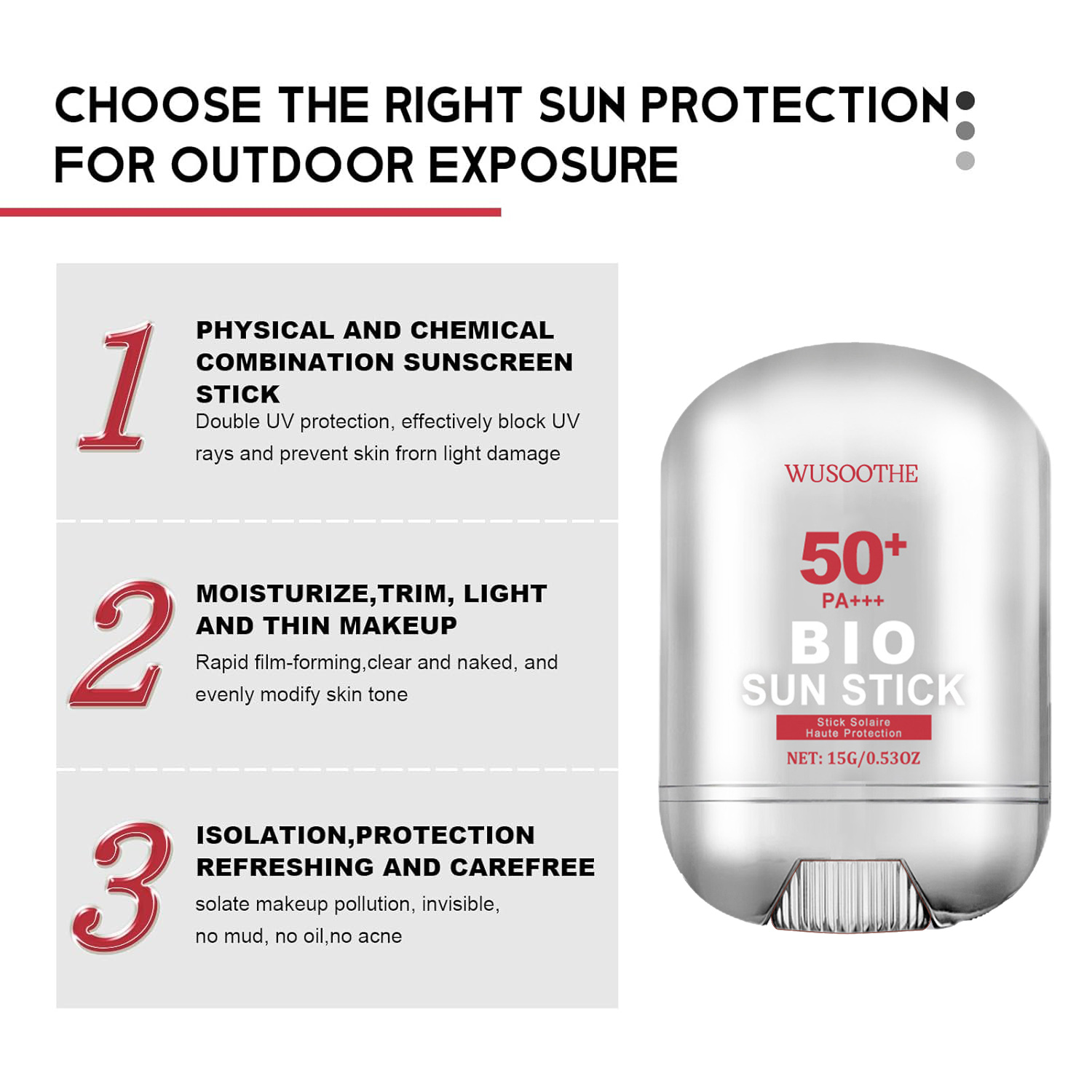 7PCS, Affordable PA+++ Sunscreen Sticks, Bio Sun Stick Unisex Beach Protection Waterproof Sunscreen Stick Refreshing, non-greasy, easy to apply, SPF50+, 15g/stick