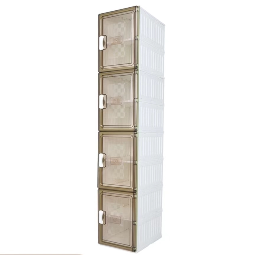 Stackable Shoe Organizer with Magnetic Closure for Easy Access, Suitable for Sneakers, Heels and Casual Shoes - Ideal Home and Dorm Room Organizer (for Entrance),Easy to Install,Portable Folding Shoe Organizer