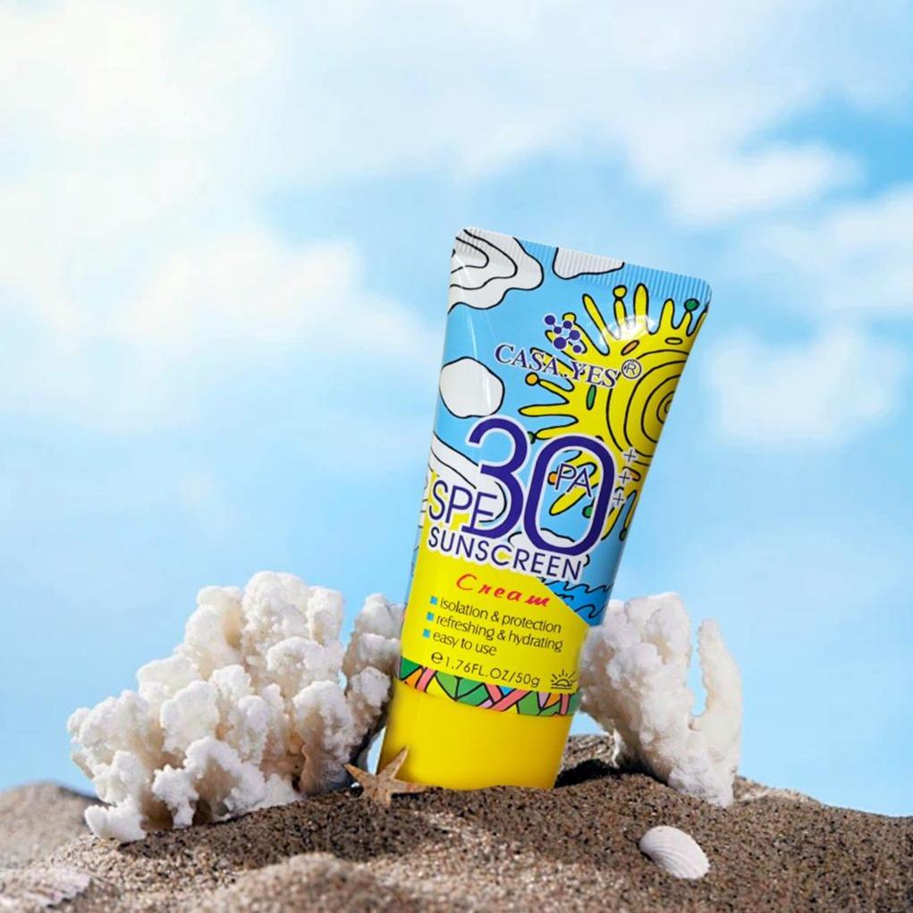 CASA.YES Sunscreen SPF 30+++, Lightweight, Non-Greasy, Water-Resistant, UVA/UVB Protection For Face & Body Sun Protection, Sunscreen
