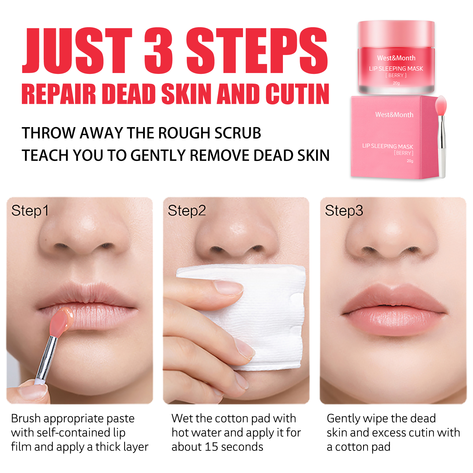 Jelly Lip Mask: Hydrating, Moisturizing, Reducing Lip Wrinkles, and Nourishing Lip Skin