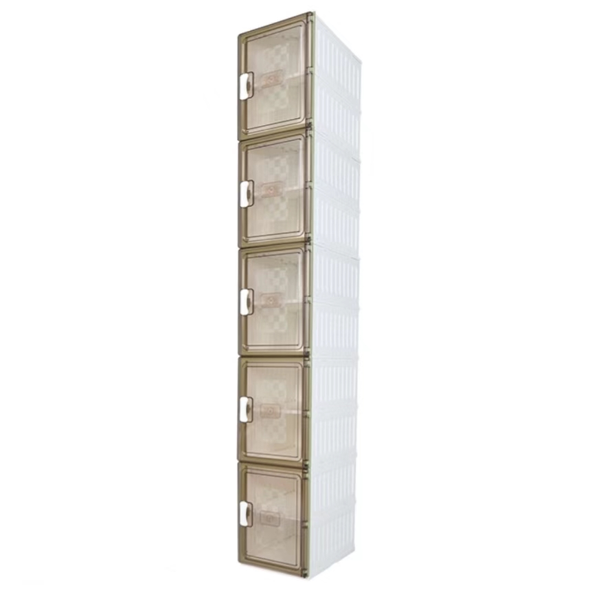 Stackable Shoe Organizer with Magnetic Closure for Easy Access, Suitable for Sneakers, Heels and Casual Shoes - Ideal Home and Dorm Room Organizer (for Entrance),Easy to Install,Portable Folding Shoe Organizer