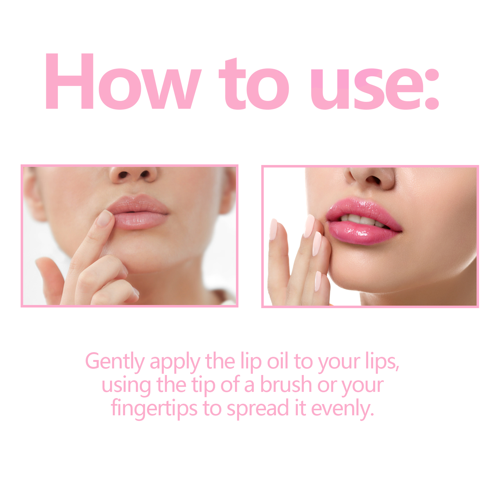Color-changing lip oil, lightens and smoothes fine lines on lips, moisturizes and prevents dryness and cracking, and color-changing lip care