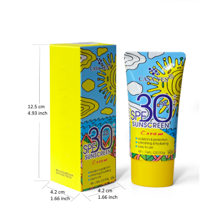 CASA.YES Sunscreen SPF 30+++, Lightweight, Non-Greasy, Water-Resistant, UVA/UVB Protection For Face & Body Sun Protection, Sunscreen